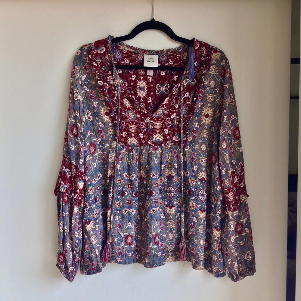 Like new Knox Rose boho top XL